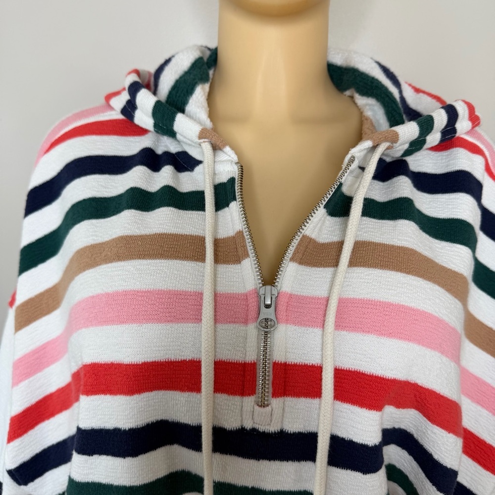 Aerie Always and Forever Colorful Striped Sweatshirt Size Large - Picture 3 of 11